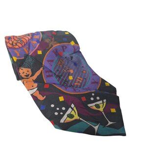 Vintage 1993 Ralph Marlin Martini Glass Novelty Necktie